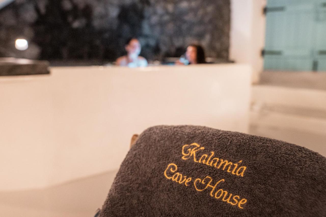 Kalamia Cave House Villa Pyrgos Kallistis ภายนอก รูปภาพ